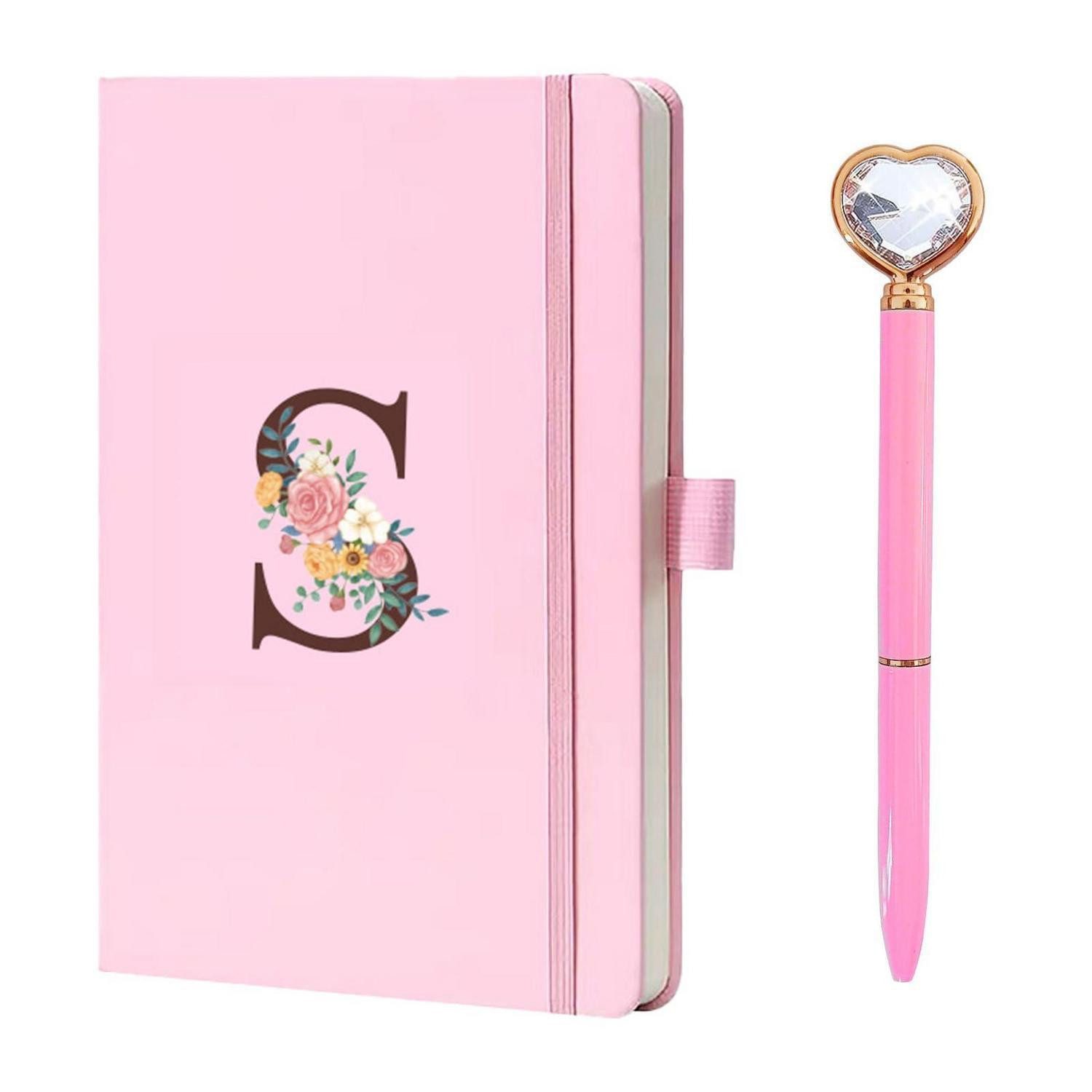 LuxusKollektion Tagebuch Personalisiertes A5 Notizbuch Leder mit Stift Pink