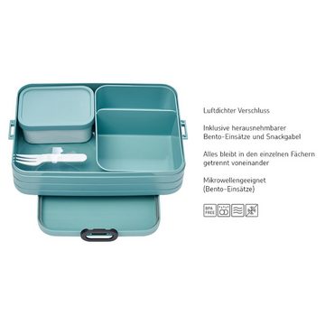 Mepal Lunchbox Ellipse + TAB Lunchpot + Bento Lunchbox Large, Kunststoff, (2-tlg), Spülmaschinengeeignet