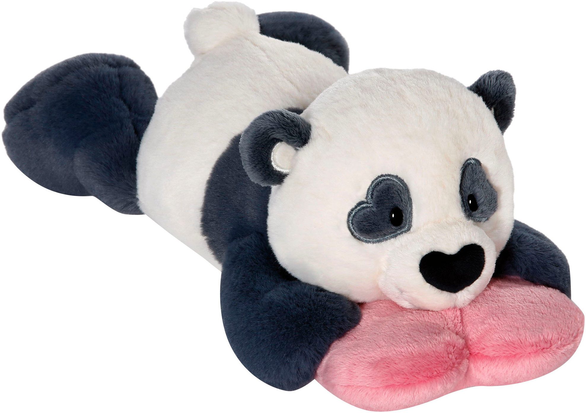 Nici Kuscheltier Love, Panda mit Herz, 20 cm liegend, liegend; enthält recyceltes Material