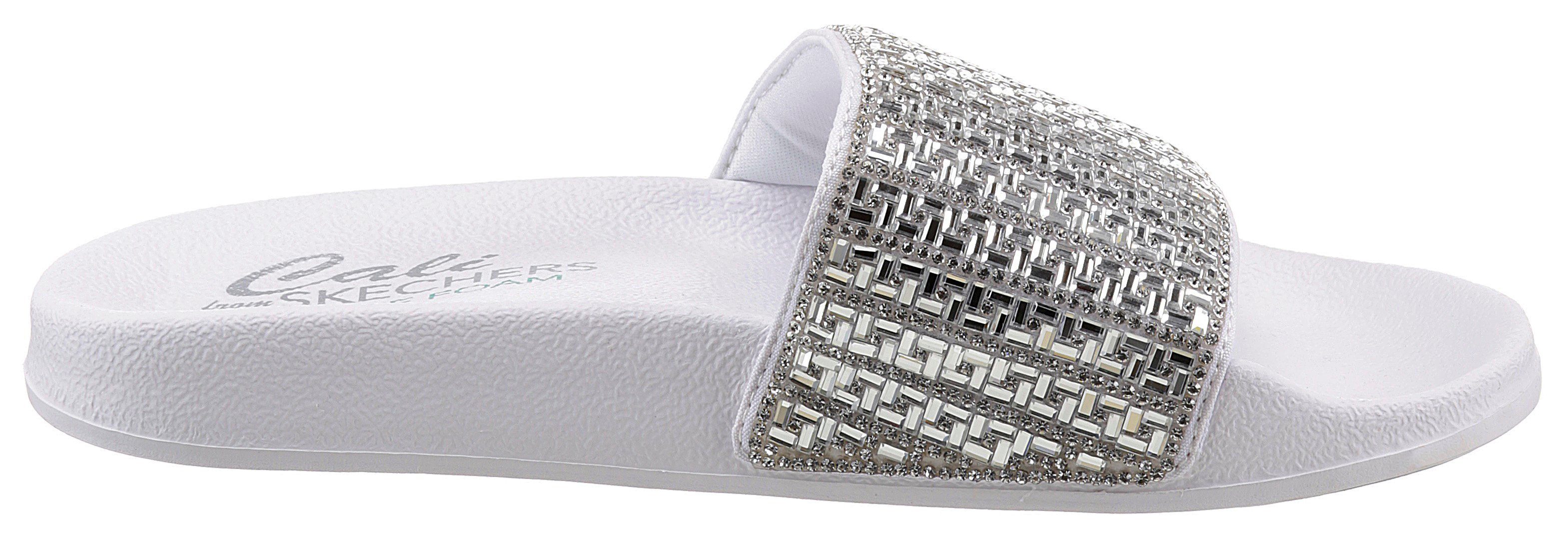 Bandage mit Skechers UPS NEW SPARK Pantolette weiß POP funkelnder