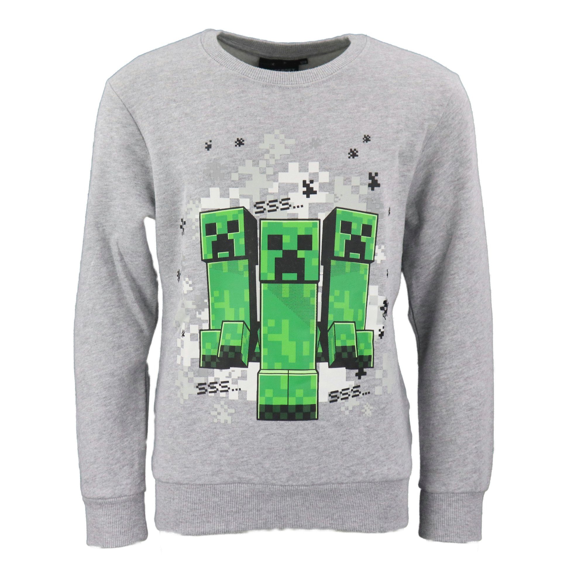 Minecraft Sweater Mincraft Creeper Steve Jungen Pullover Gr. 128 bis 164