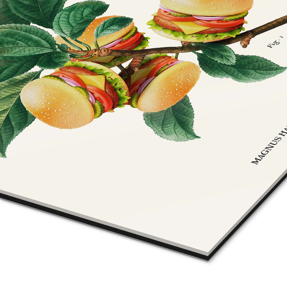 Posterlounge Wandbild Burger-Pflanze, Jonas Loose, erhältlich als Poster, Leinwandbild, Wandsticker oder Acrylglasbild