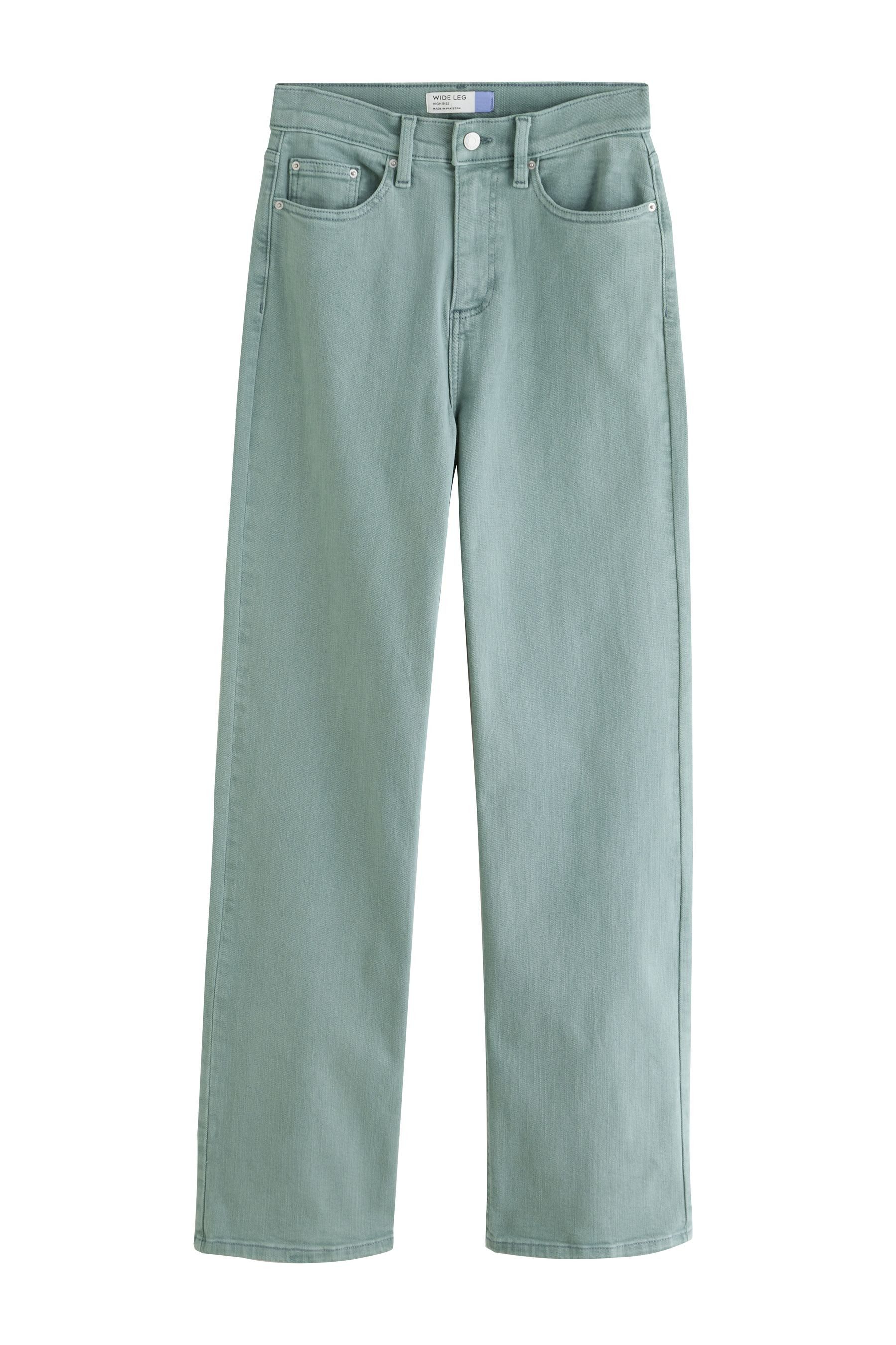 Next Stretch-Jeans Hochbund-Jeans mit weitem Bein, Kurzgröße (1-tlg)