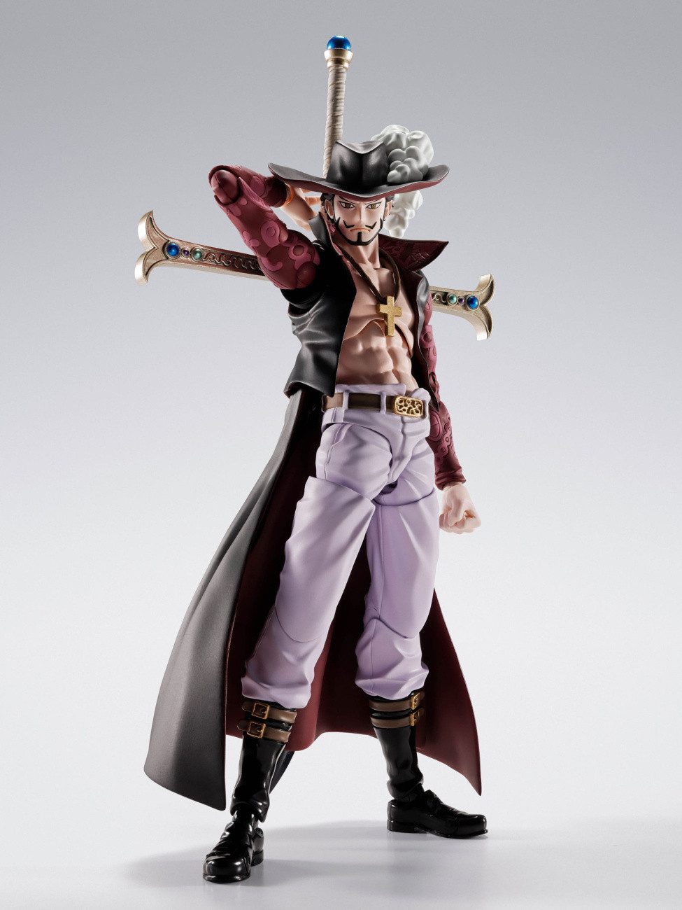 Bandai Tamashii Nations Actionfigur One Piece S.H.Figuarts Actionfigur Dracule Mihawk Hawkeye 17 cm