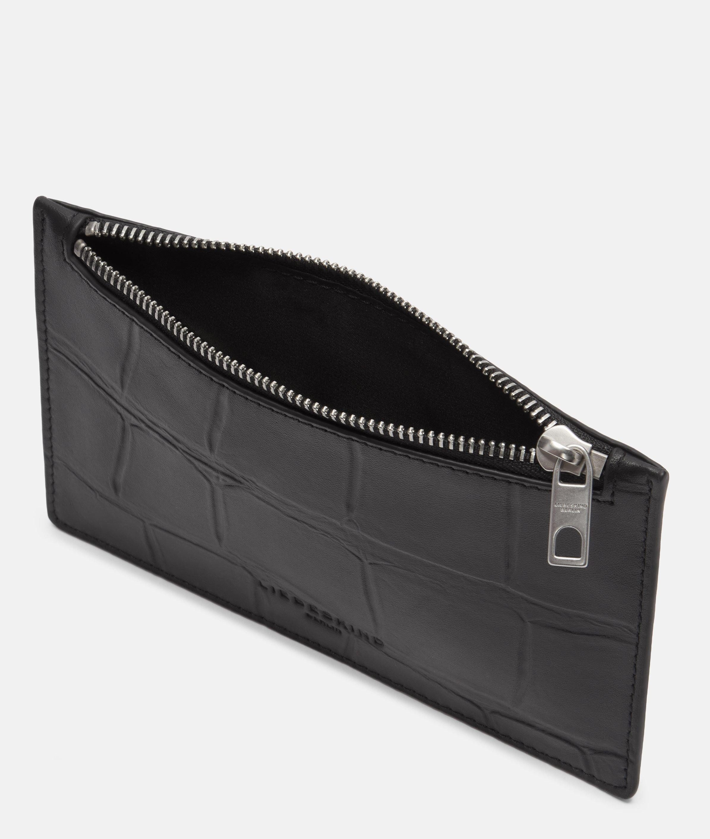 Liebeskind Berlin Kosmetiktasche Pouch Accessories, Pouch aus Leder mit Kroko-Prägung