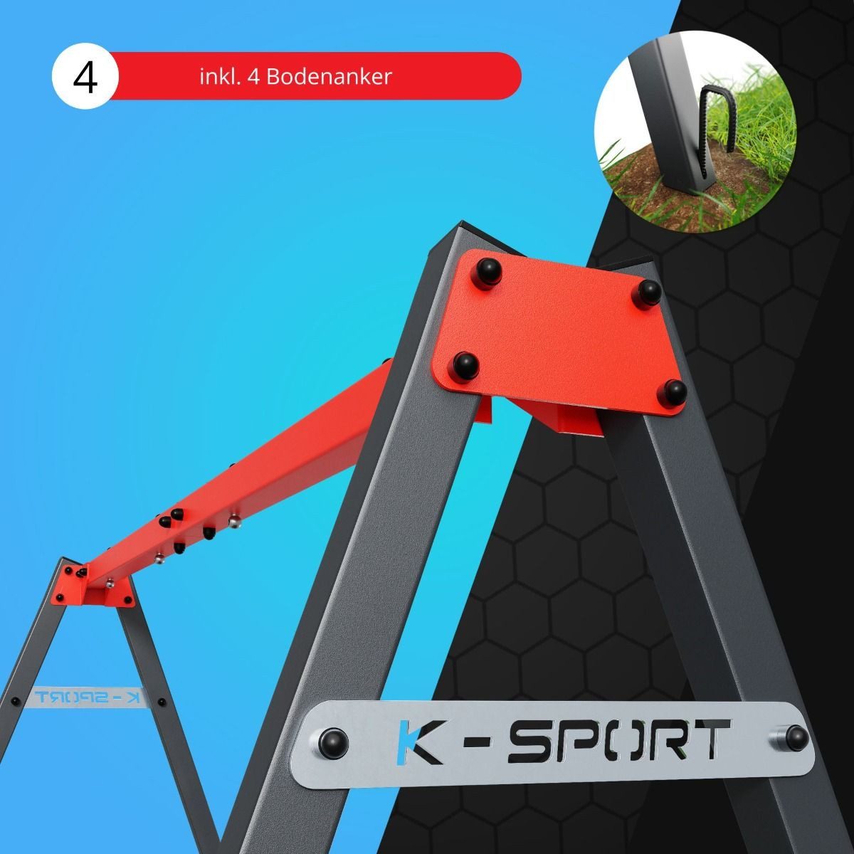 K-SPORT Doppelschaukel, Kinderschaukel mit Schaukelzubehör, (Schaukelgestel günstig online kaufen