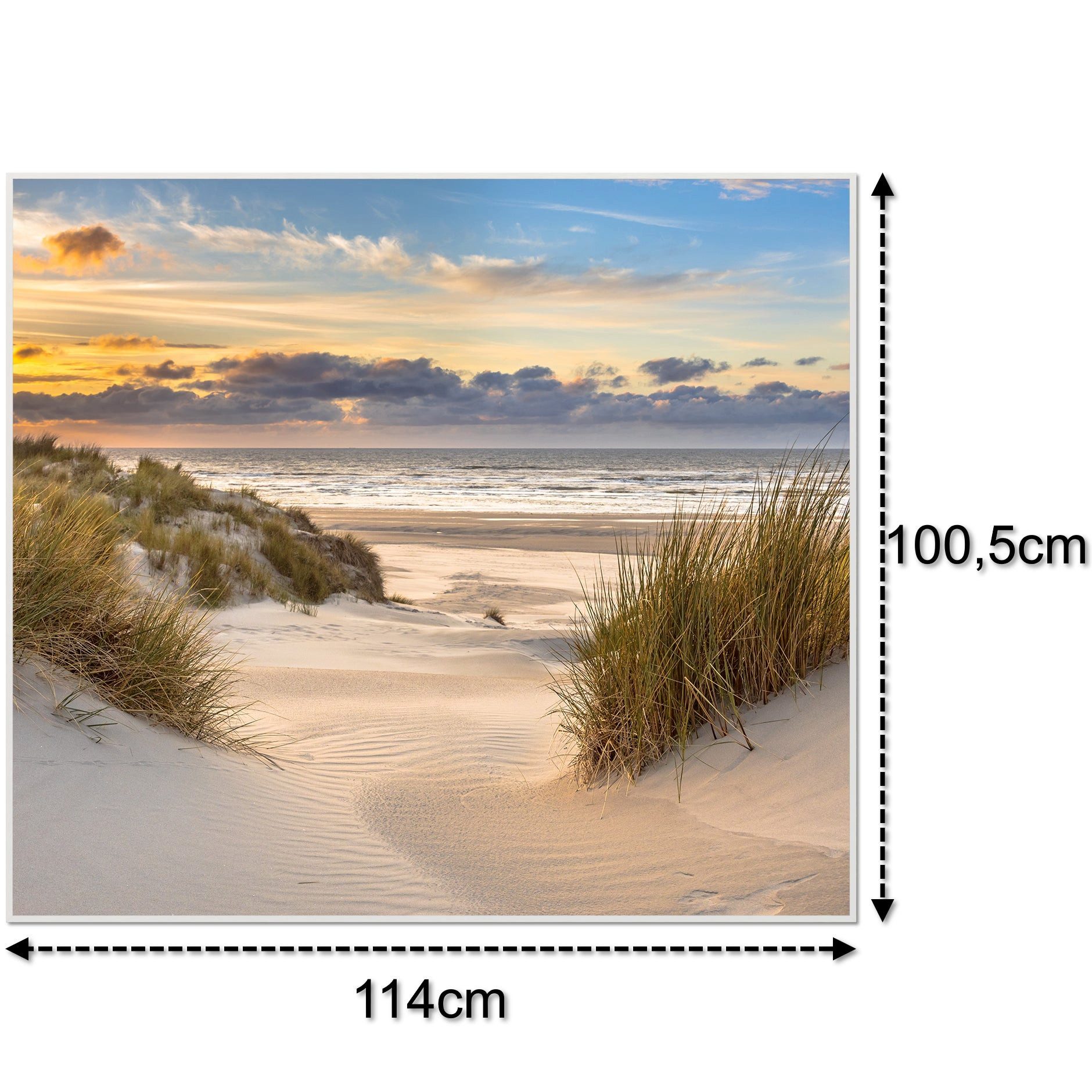 STEINFELD Heizsysteme Infrarotheizung Bild 1200W, 114x100cm, Made in Germany, 7 Jahre Garantie, mit Thermostat, Silber