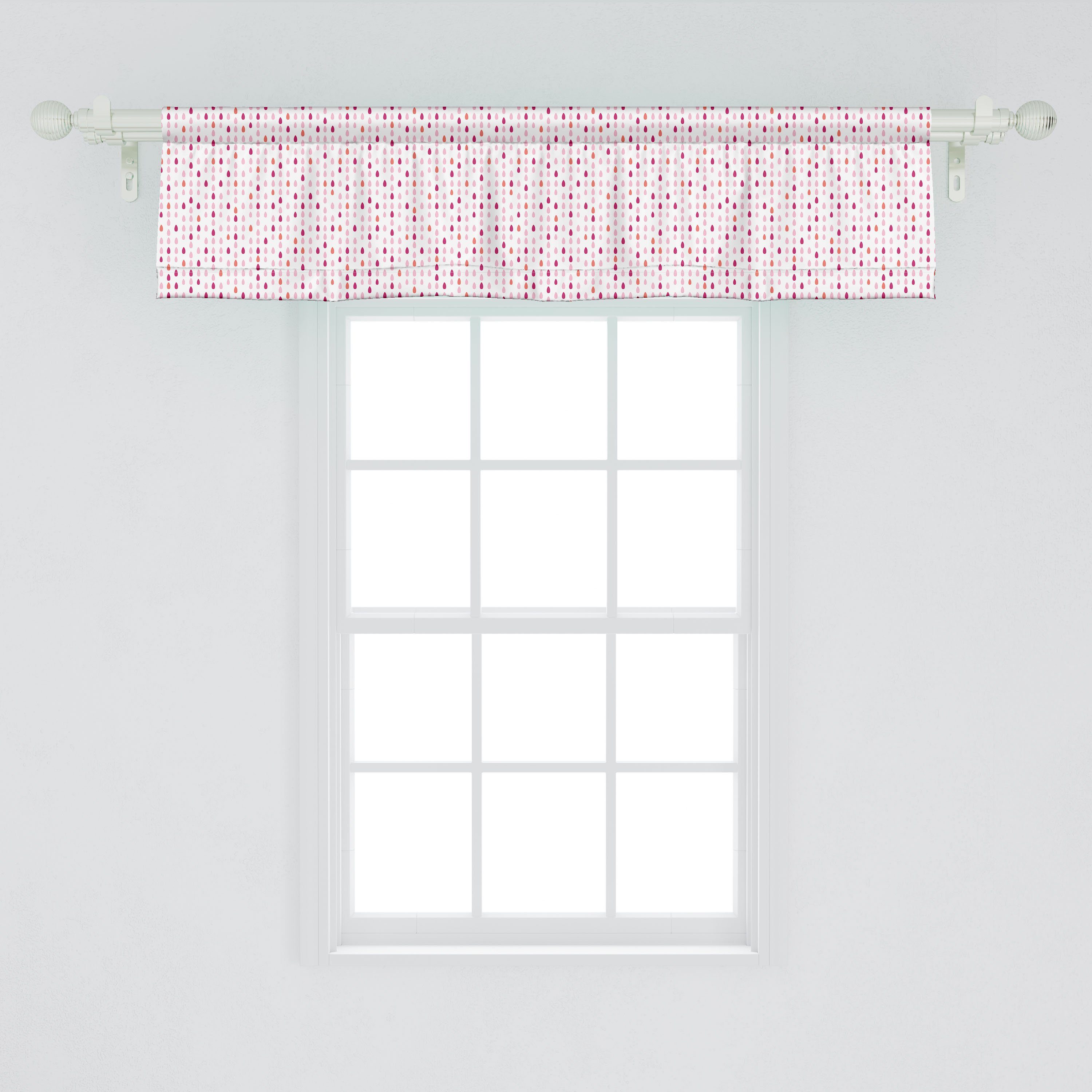 Drops Küche Vorhang Volant Abakuhaus, Schlafzimmer Microfaser, Stangentasche, Art mit Abstrakt Dekor Pastell Raining Scheibengardine für