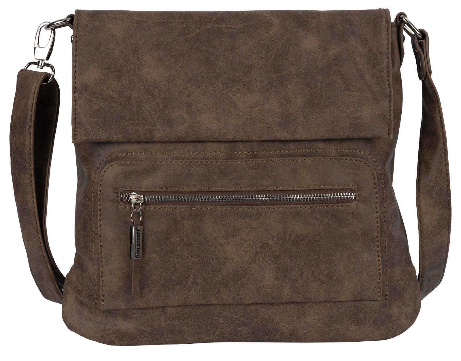 BRAUN tragbar Damentasche BAG Schultertasche, Umhängetasche Schlüsseltasche T0103, Schultertasche als STREET Handtasche Umhängetasche Street Bag