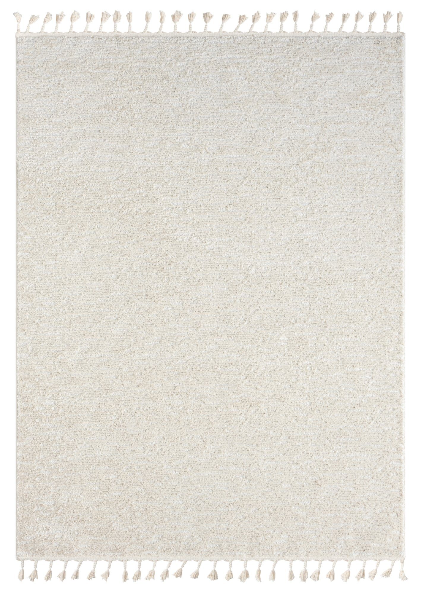 Wohnando Teppich MY-RUG Liv, Hochflor-Teppich 240x190cm, Rechteckig, Höhe: 20 mm, 3D-Design, im Boho-Stil, Moderner Fransen-Teppich