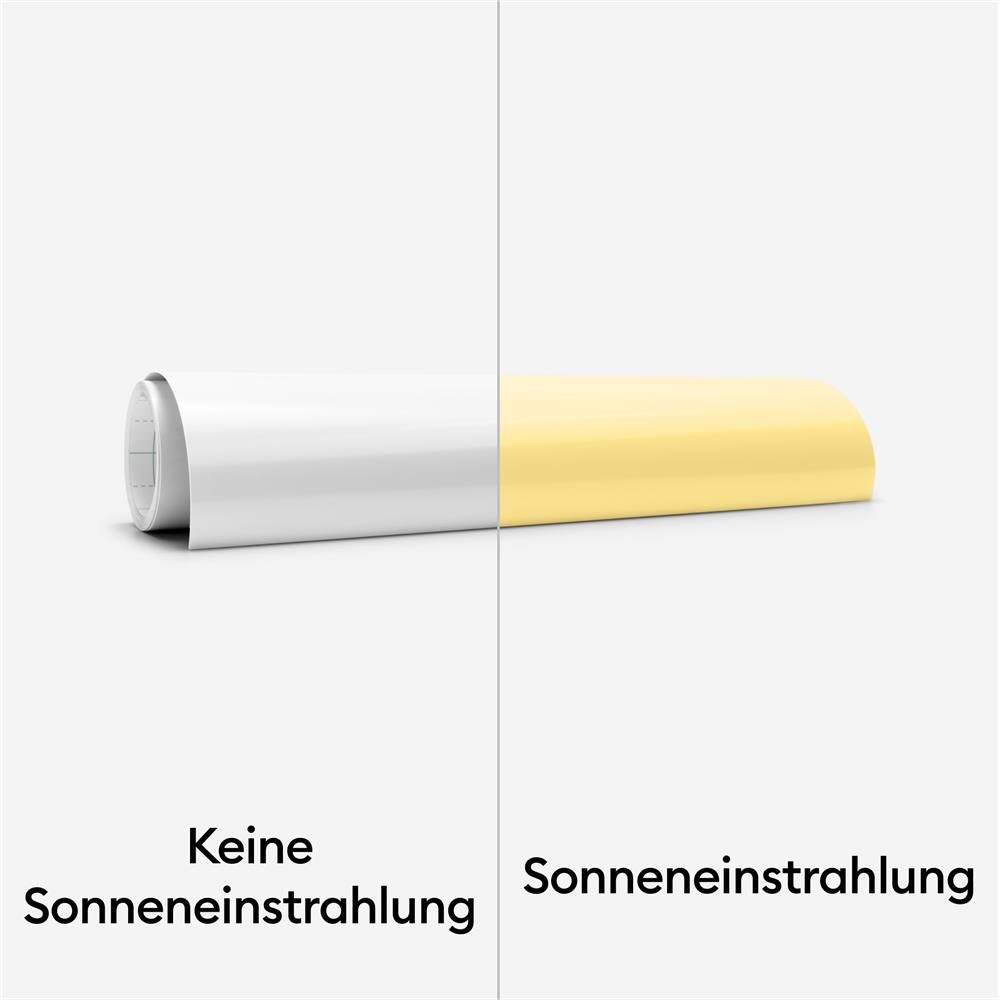 Cricut Dekorationsfolie Iron-On mit UV-aktivierter Farbveränderung, Weiß - Gelb, 1 Rolle, 30,5 cm x 48,2 cm