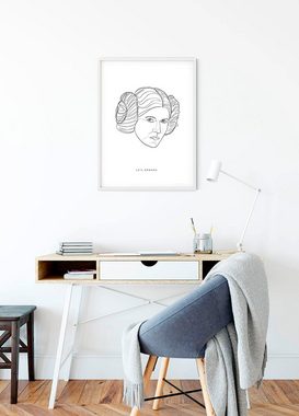 Komar Poster Star Wars Classic Force Faces Leia, Star Wars (1 St), Kinderzimmer, Schlafzimmer, Wohnzimmer