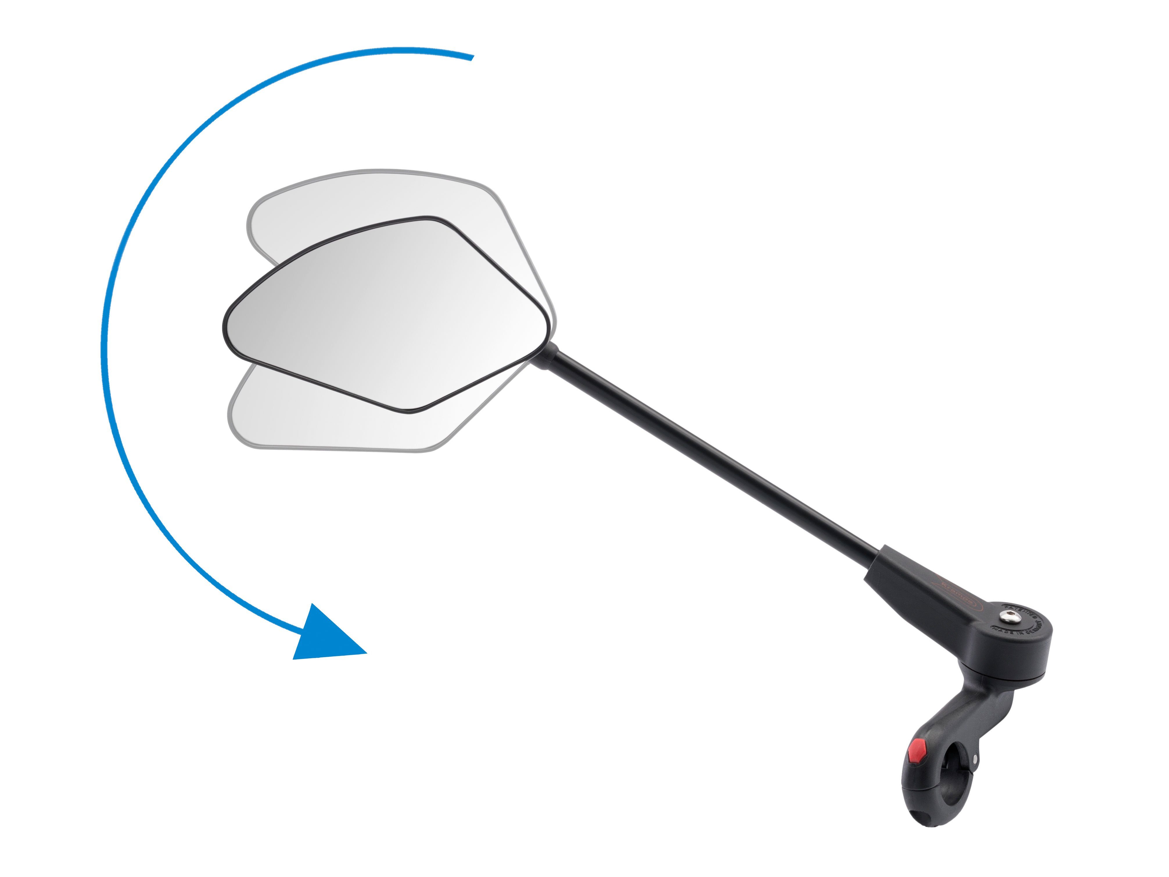 WEICON Fahrradspiegel Krampe Fahrradspiegel KF Cross Typ A mittlere Aussenklemmung