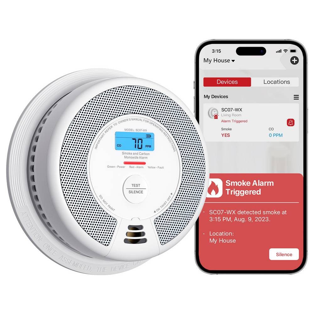 X-SENSE Rauchwarn- und Kohlenmonoxidmelder detektiert Rauch, Kohlenmonoxid Gasmelder