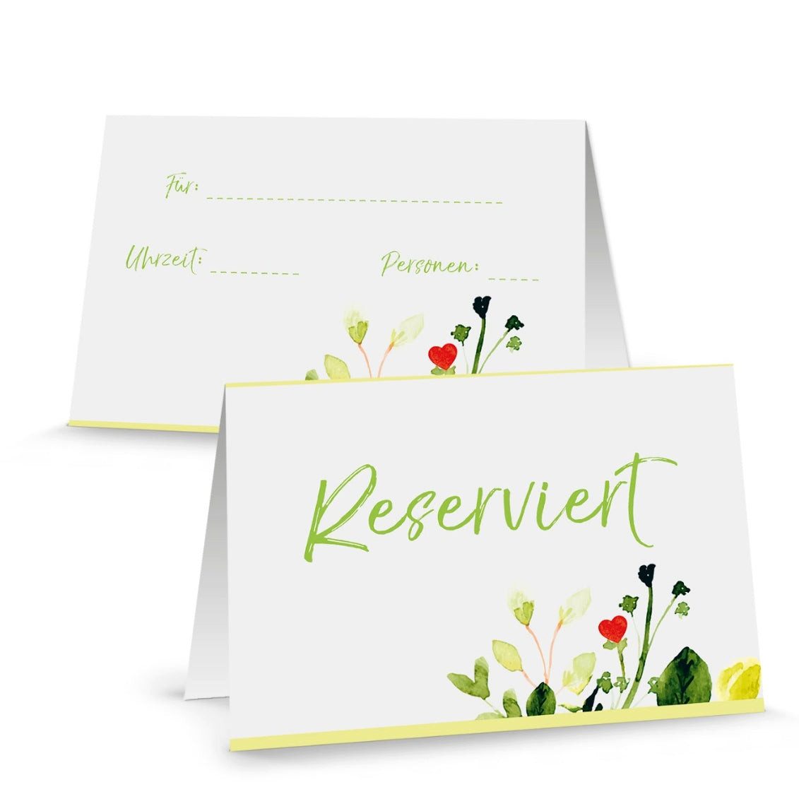 Logbuch-Verlag Dekofigur 25 Tischkarten Reserviert A7 10,5 x 7,4 cm - Platzkarten beschreibbar
