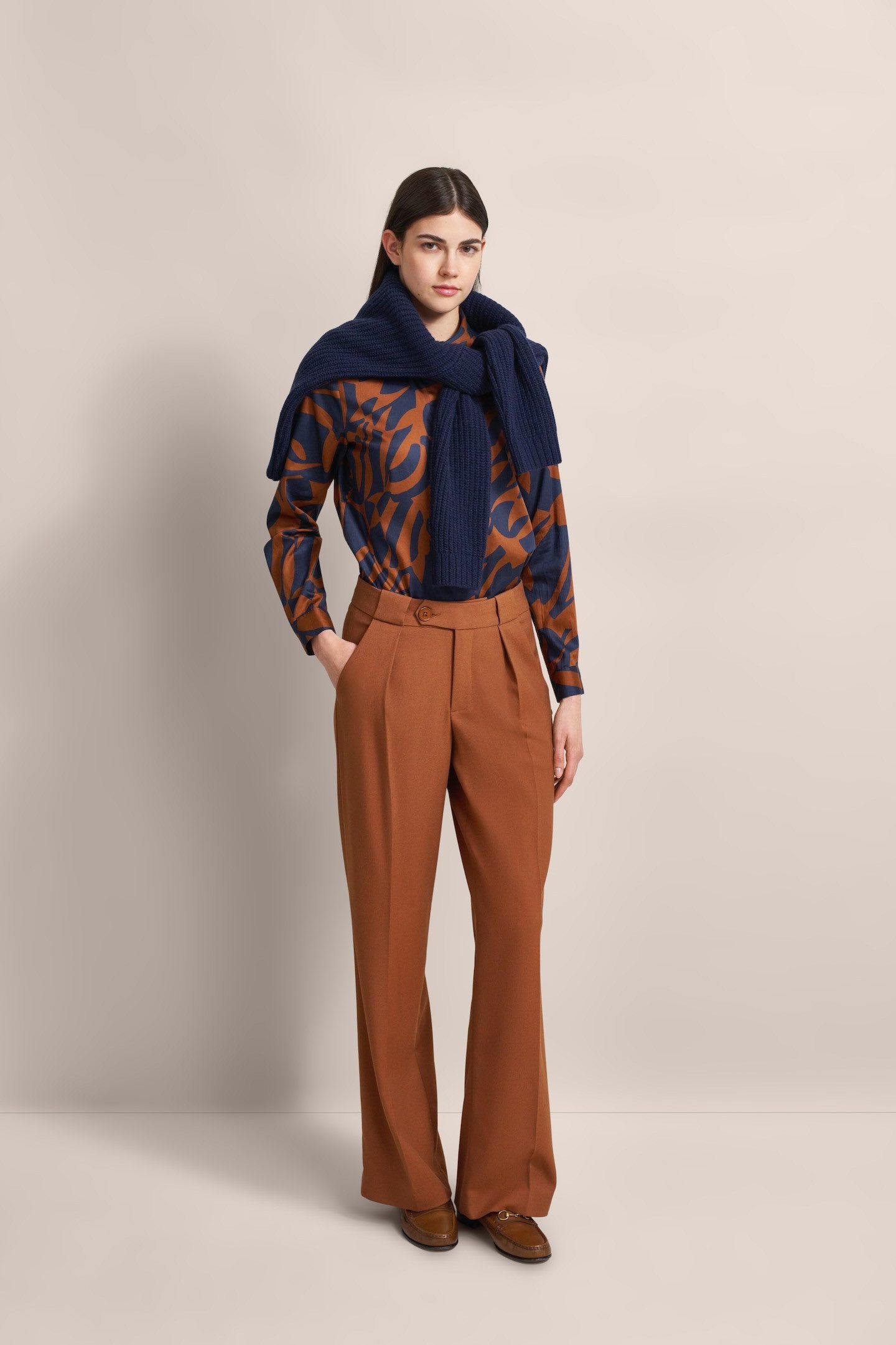 bugatti Langarmbluse mit grafischem Print