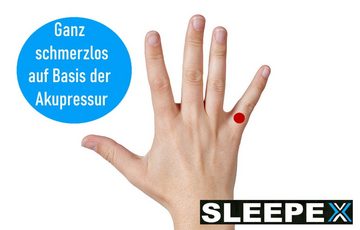 MAVURA Fingerring SLEEPEX Akupressur Ring Massage Wellness Wohlfühl Schnarch (Ring mit Aufbewahrungsbeutel)