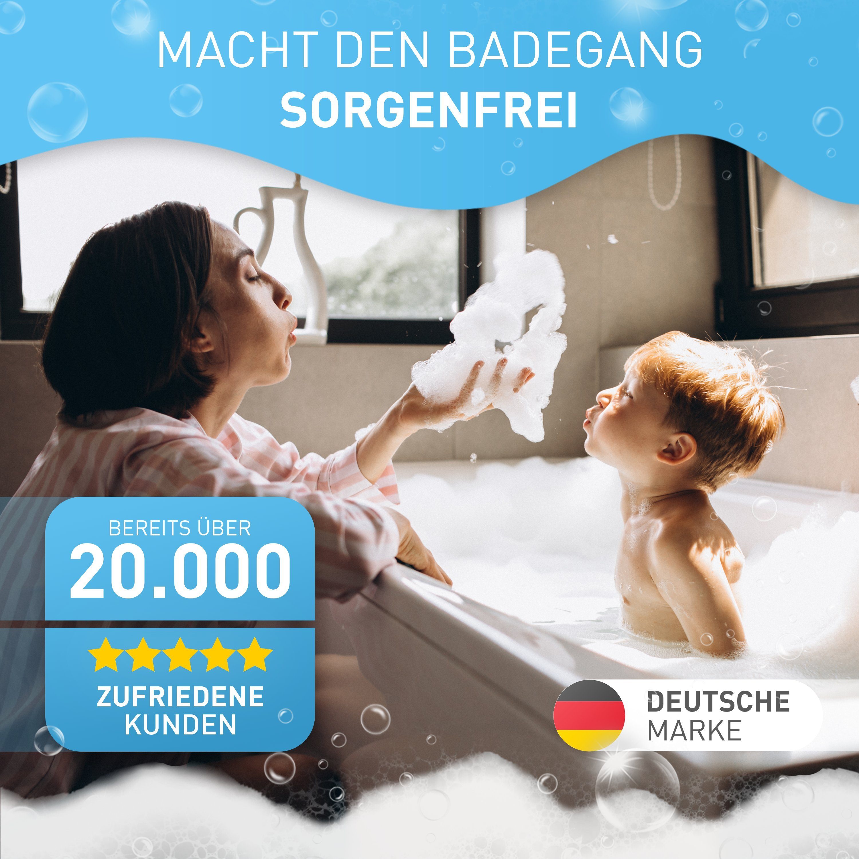 Babys für kein Natura Badewannenmatte und Schwarz BPA aus PVC, Maße: Frei, TPE FLIPLINE® - rutschfest 100x40cm, Wanneneinlage Hautsensitiv Kinder Maschinenwaschbar