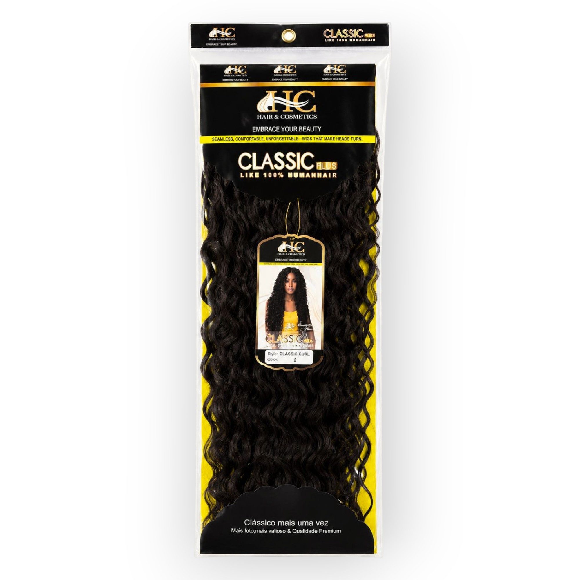 HC Kunsthaarperücke CLASSIC Weavon 22 Zoll 56 cm Tressen zum Einnähen Haarverlängerung, 22 Zoll, synthetisch, natürlich, Sew-In, langlebig, vielseitig stylbar