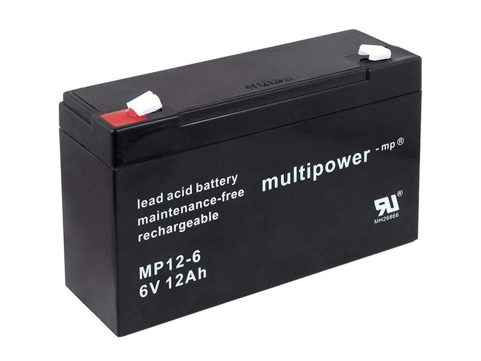 Powery Powery Bleiakku (multipower) MP12-6 Bleiakkus 12000 mAh (6 V)