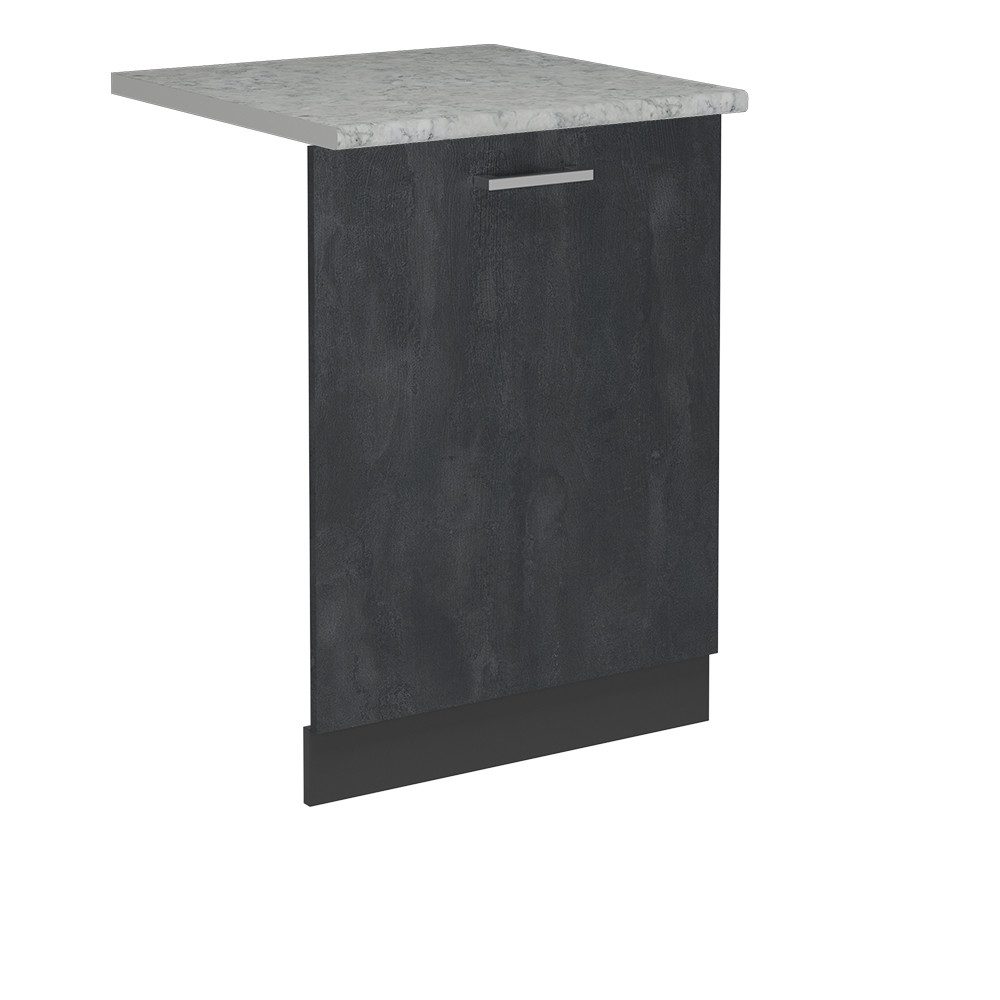 Vicco Frontblende R-Line, Schwarz Beton/Anthrazit, 60 cm, AP Marmor (1 St)