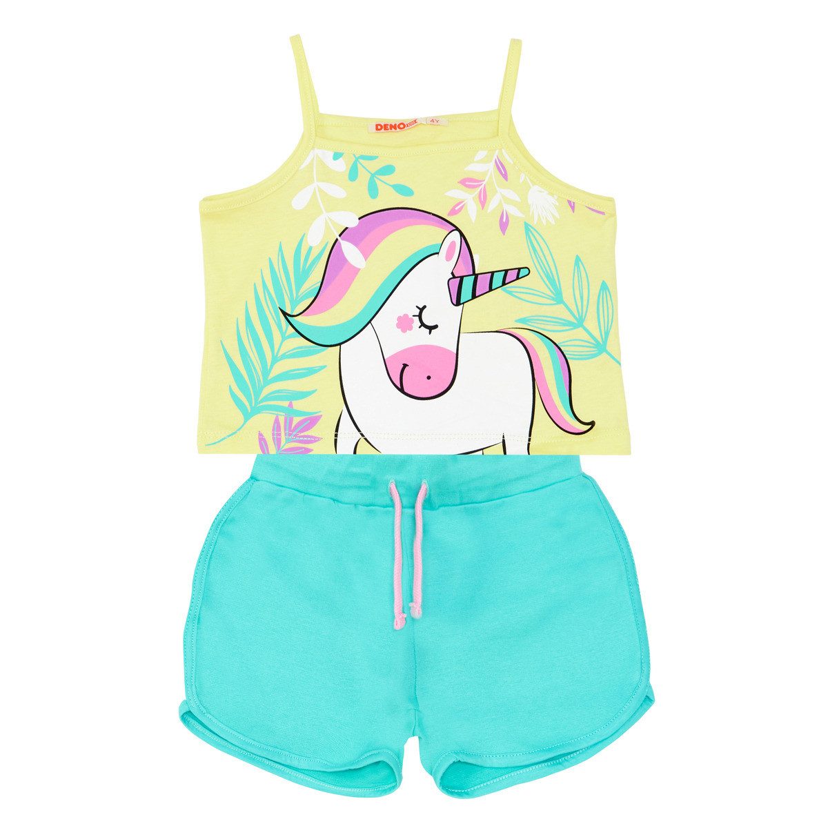 T-Shirt & Shorts Unicorn Jungle Mädchen