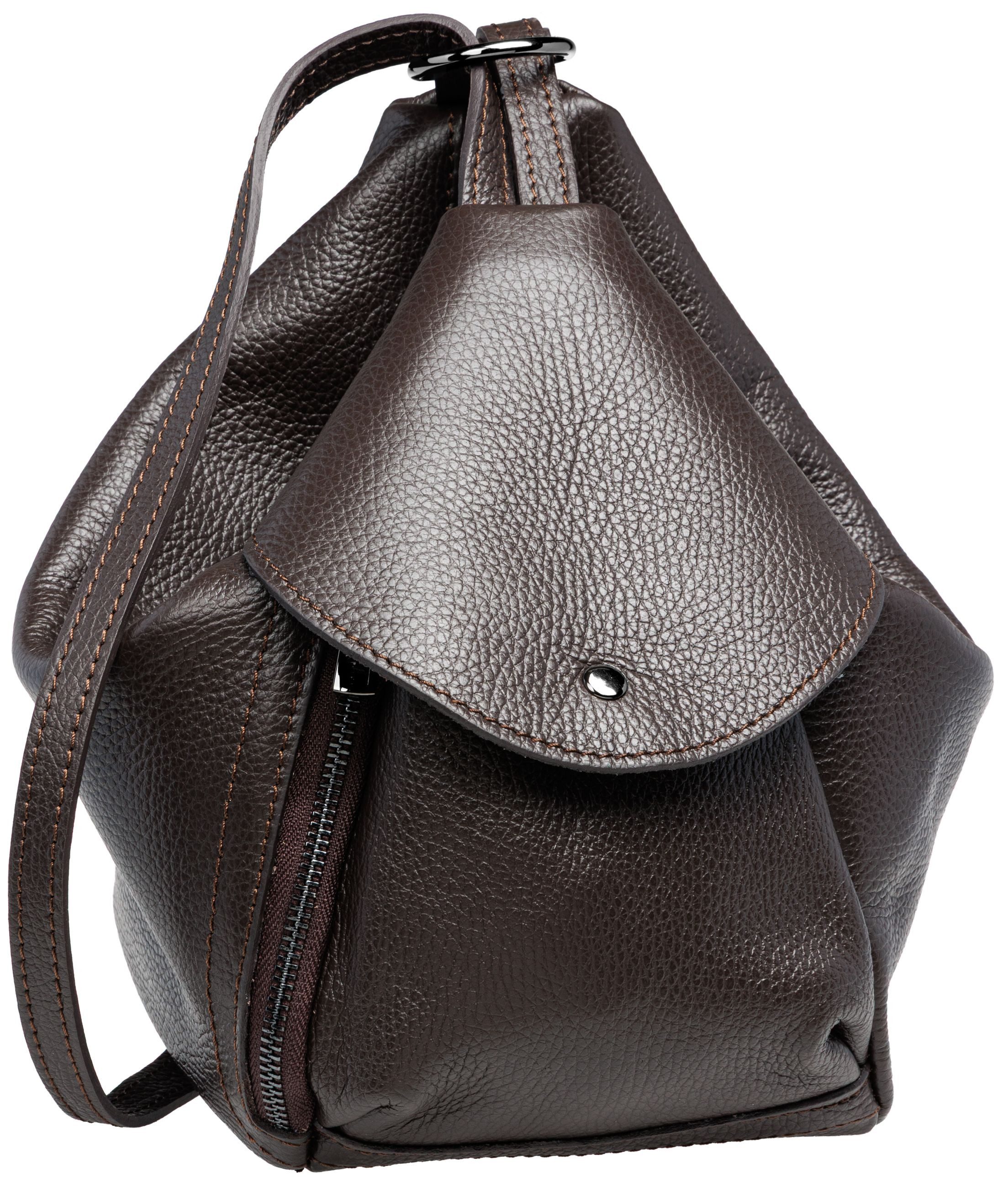 Caspar Cityrucksack 2in1 Leder Schultertasche Damen günstig online kaufen