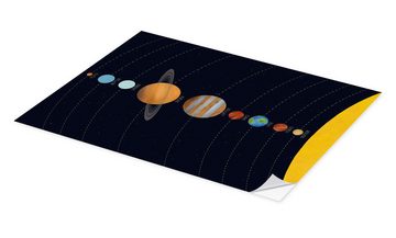 Posterlounge Wandfolie coico, Unser Sonnensystem, Jungenzimmer Illustration