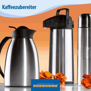 EUROHOME French Press Kanne Kaffeezubereiter mit Filter und Glaseinsatz, Pressfilterkanne mit Glasoptik und Halterung