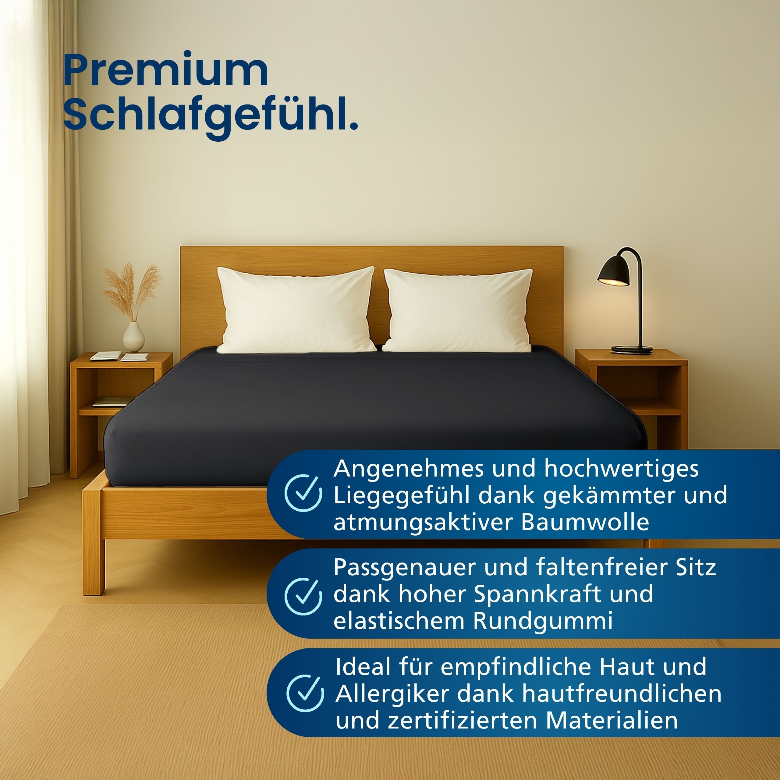 AM Qualitätsmatratzen Spannbettlaken Baumwolle dunkelgrau, Bettlaken günstig online kaufen