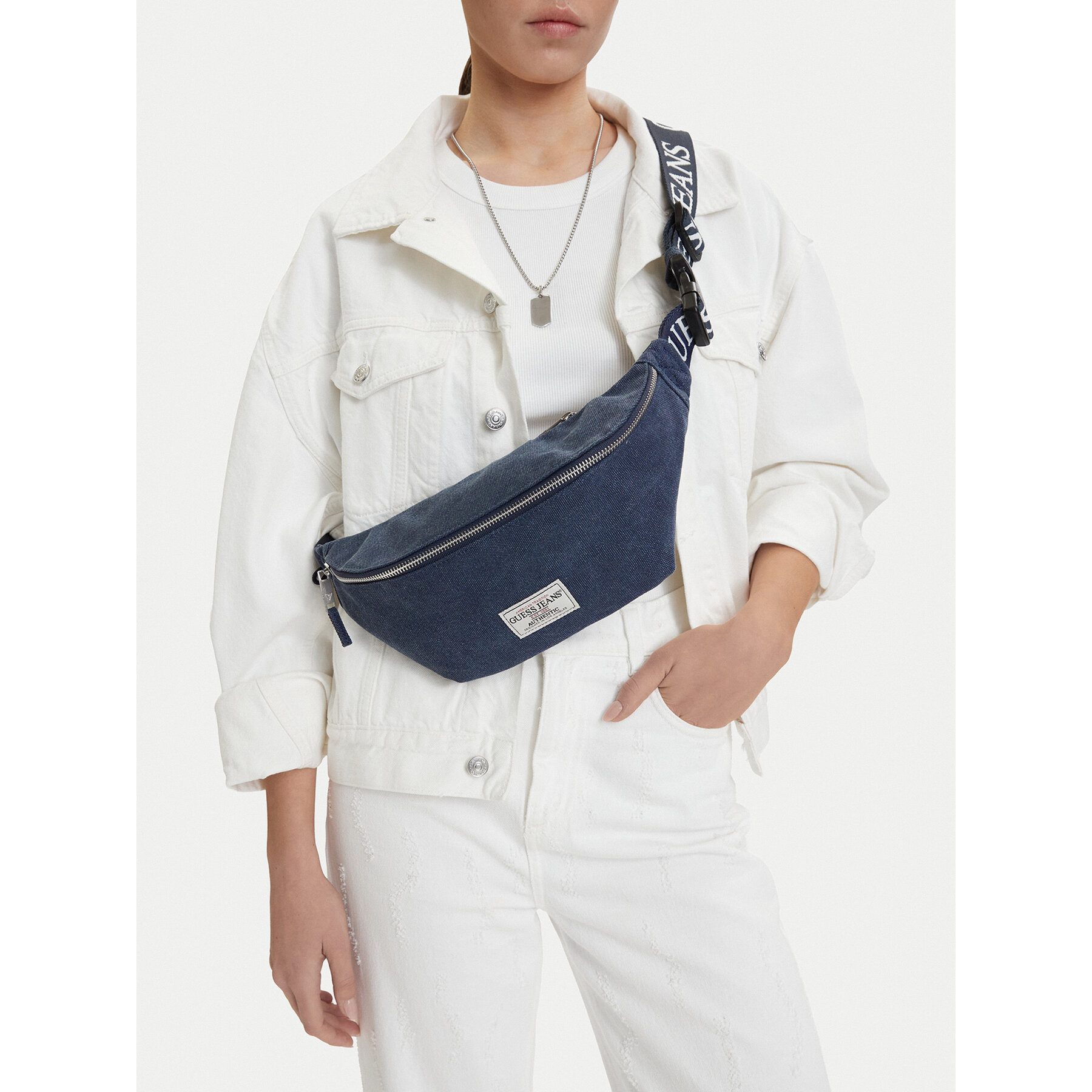 GUESS JEANS Umhängetasche Guess Jeans Damen Tasche Marine