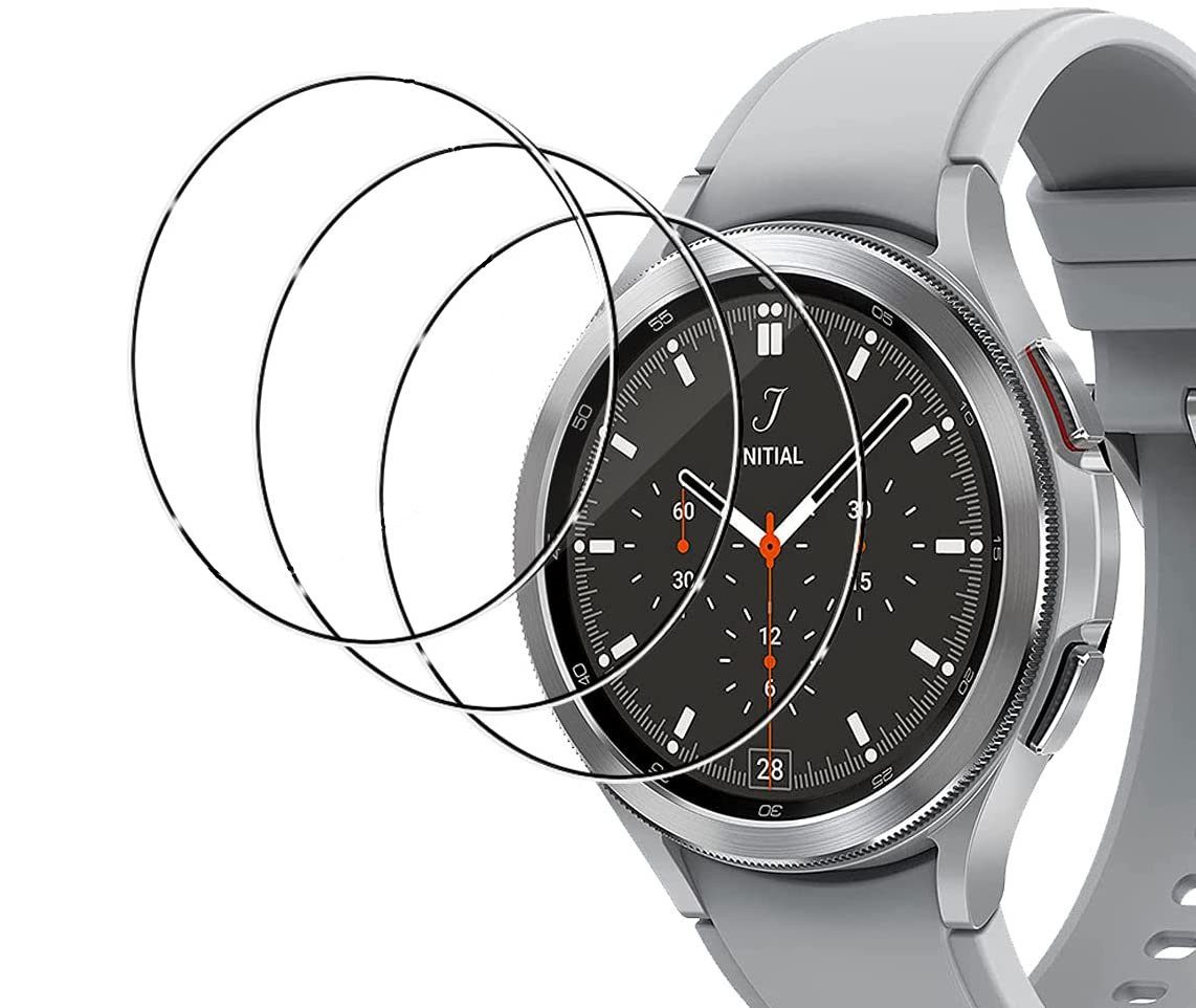 MSM Schutzfolie 3X Hartglas für Samsung Galaxy Watch 4 Classic 46 mm Panzerfolie Display Schutz 9H