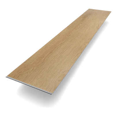 Bodenglück Vinylboden Klick-Vinyl Eiche Norddeich, Braun, natürliche Holzoptik mit Trittschalldämmung, 1210 x 228 x 5 mm, Paketpreis für 2,21m², TÜV geprüft