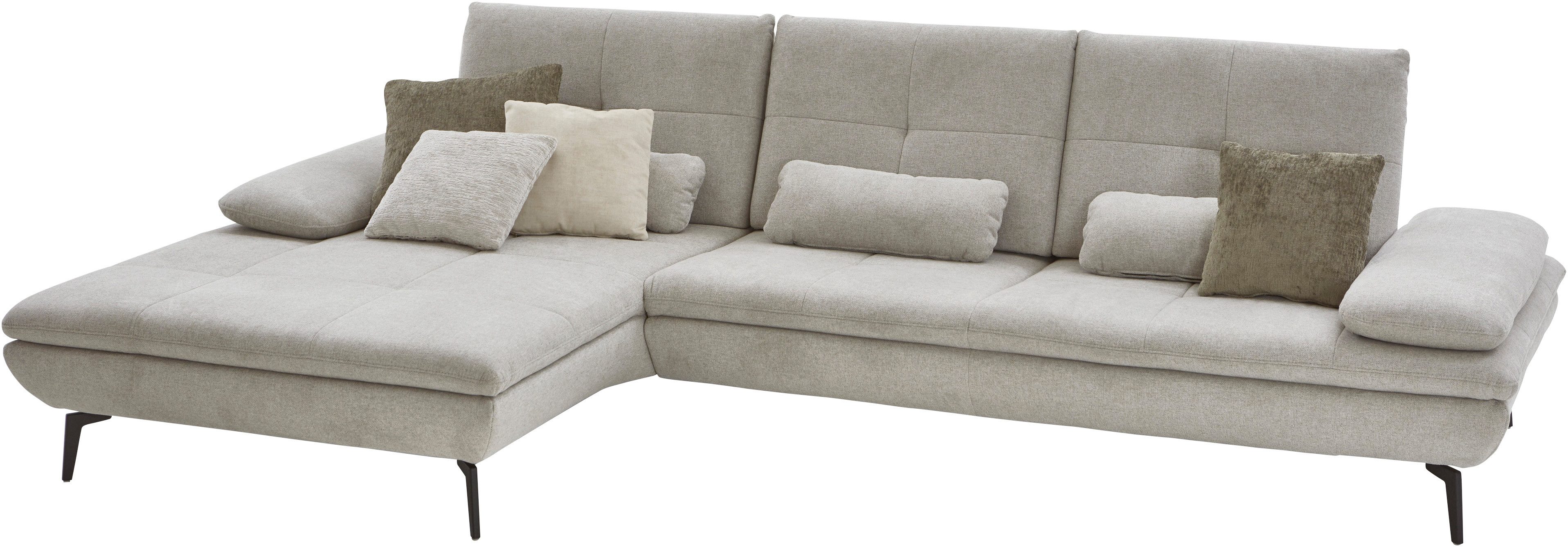 Die PlanBar Ecksofa MP-IN23002 L-Form, 2 Teile, wahlweise mit Armteil- und Sitztiefenverstellung
