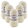 5 x ALIZE Bella 100 1 Cream