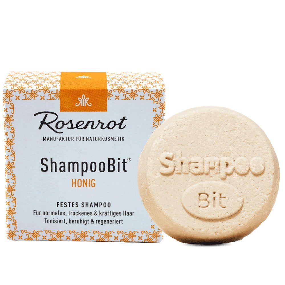 Rosenrot Festes Haarshampoo Festes Shampoo Honig, 60 g