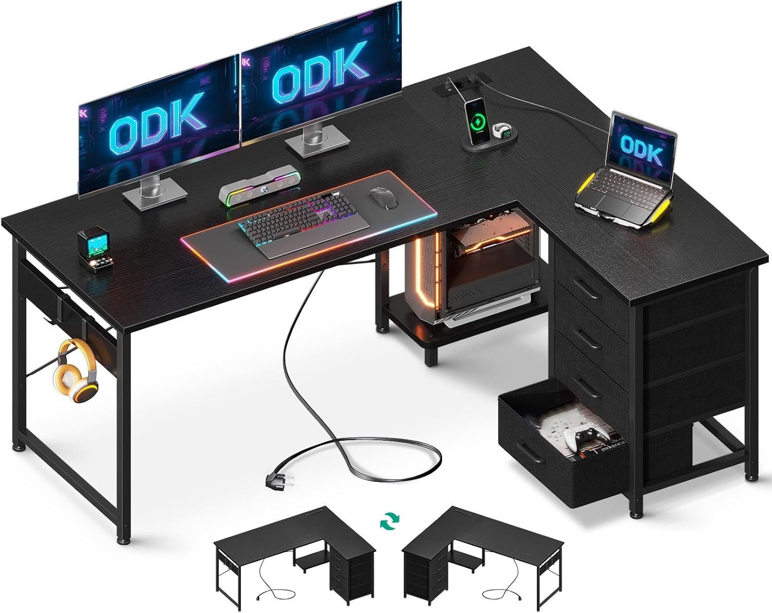 ODK Schreibtisch ODK Schreibtisch mit Schubladen, günstig online kaufen