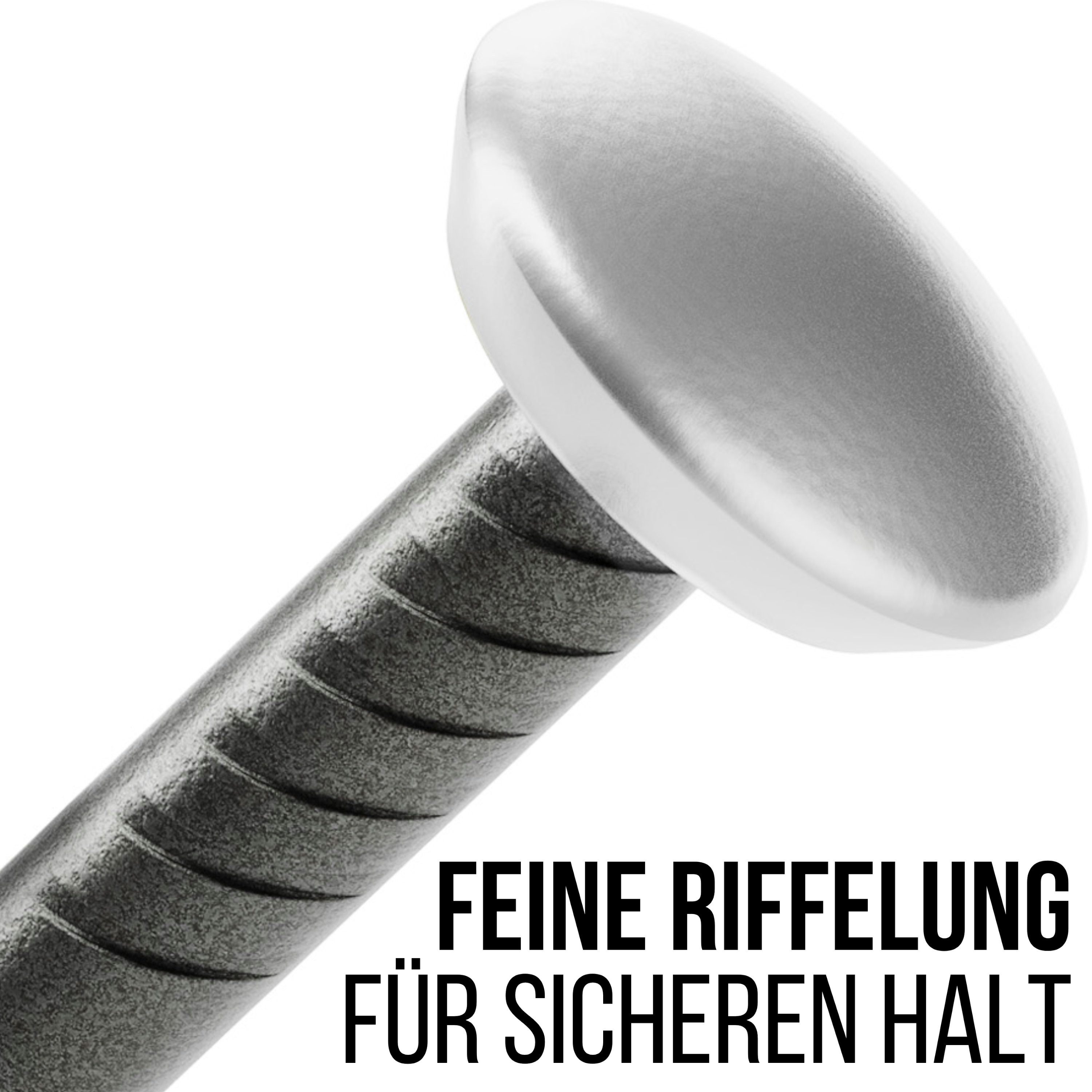 FIXXIA Stahlnagel FIXXIA Stahlnägel mit Halter 50er Set Silber für Bilder und Betonwände – Bild 5 von 5