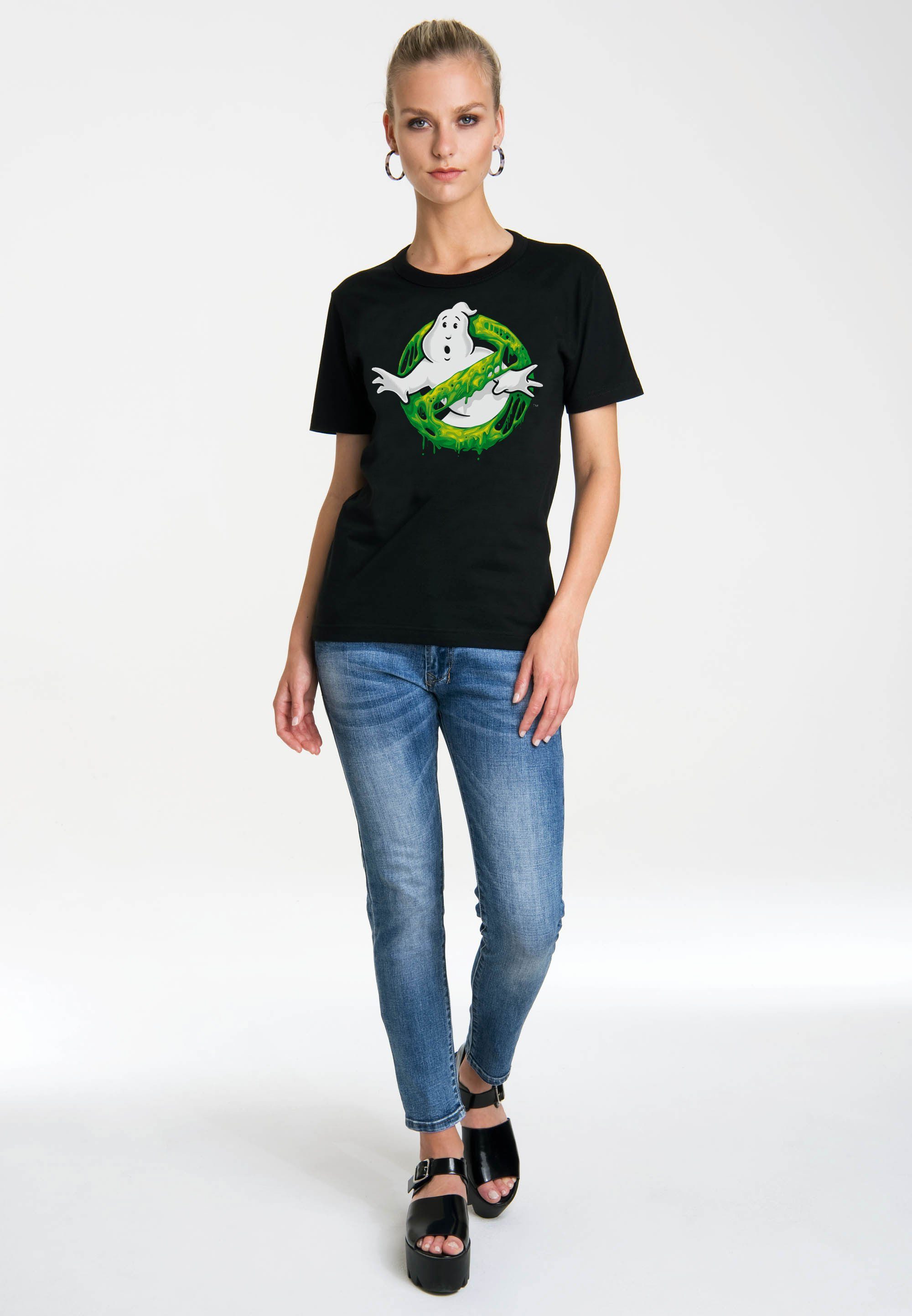 LOGOSHIRT T-Shirt Ghostbusters Slime Logo mit coolem Print