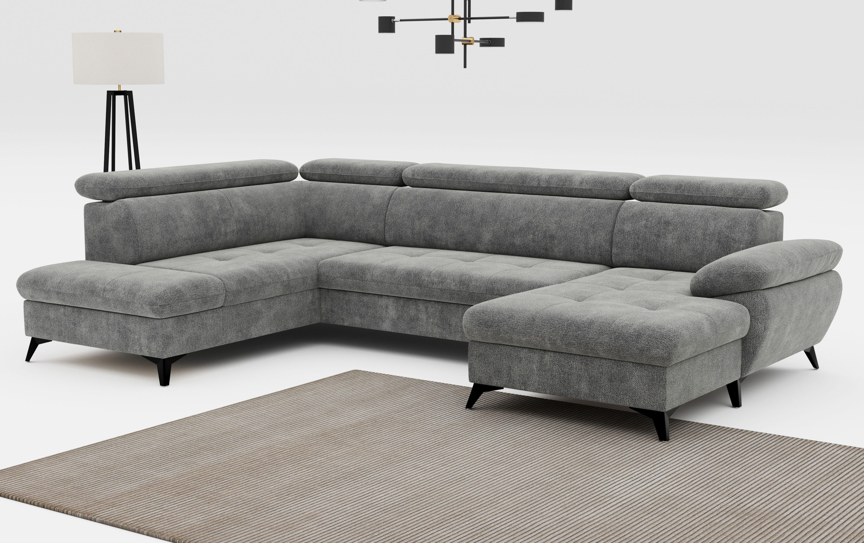 COTTA Wohnlandschaft "Hudson U-Form" mit Kopfteilverstellung, wahlweise mit günstig online kaufen