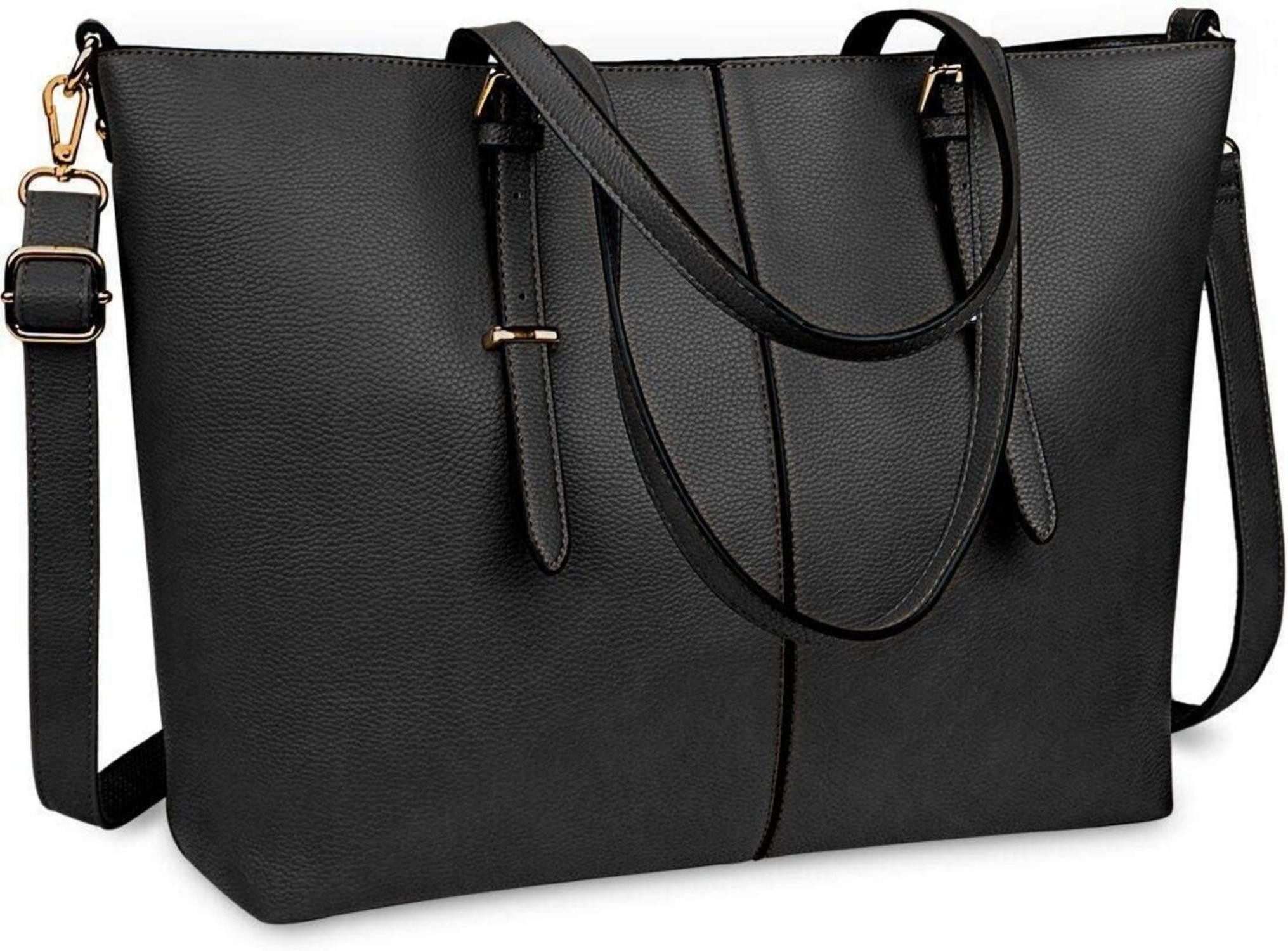 Handtasche Laptop Damen Handtasche 15,6 Zoll Shopper Elegant Leder Taschen