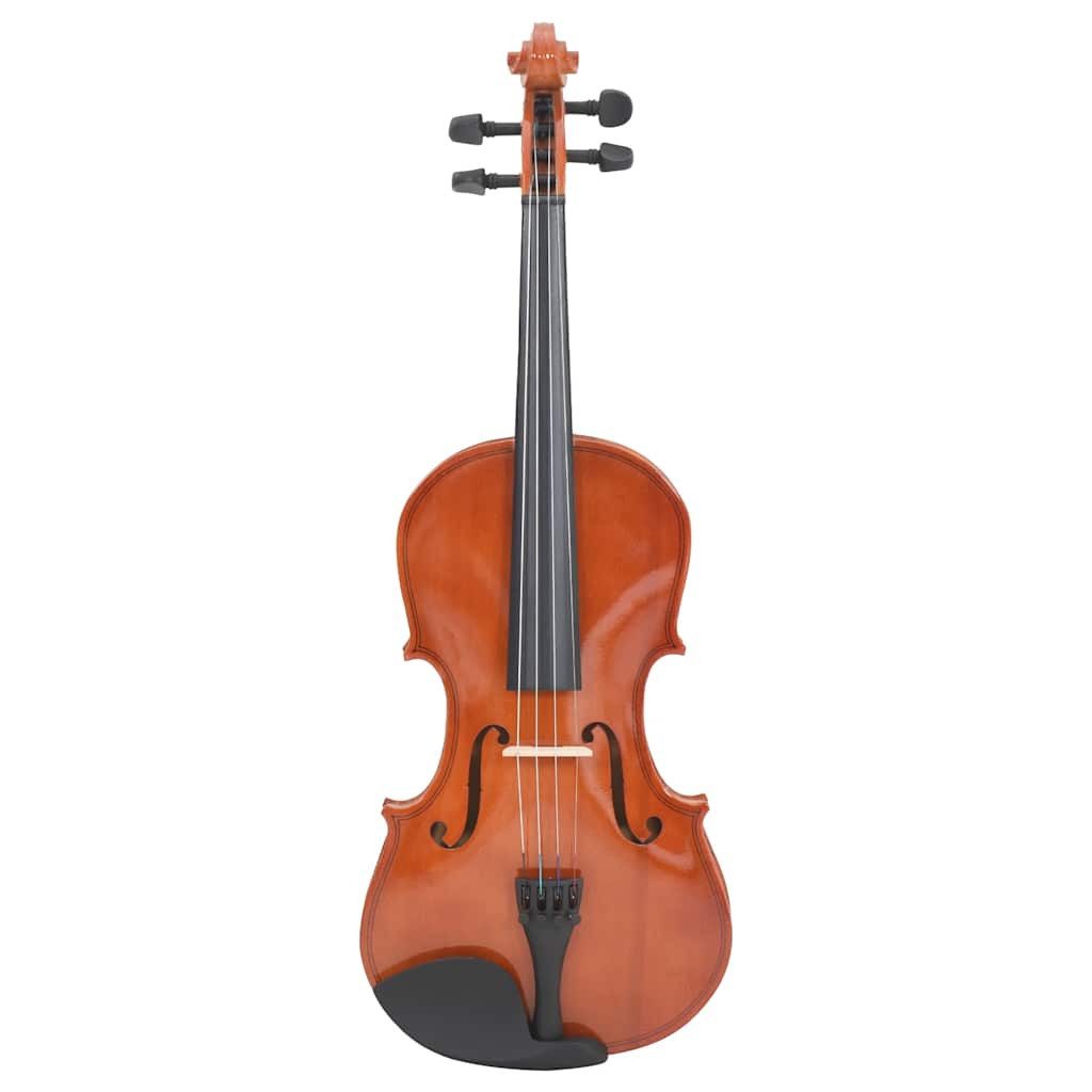furnicato Violine 4/4 Naturholz 59x21 cm mit Bogen und Softbox
