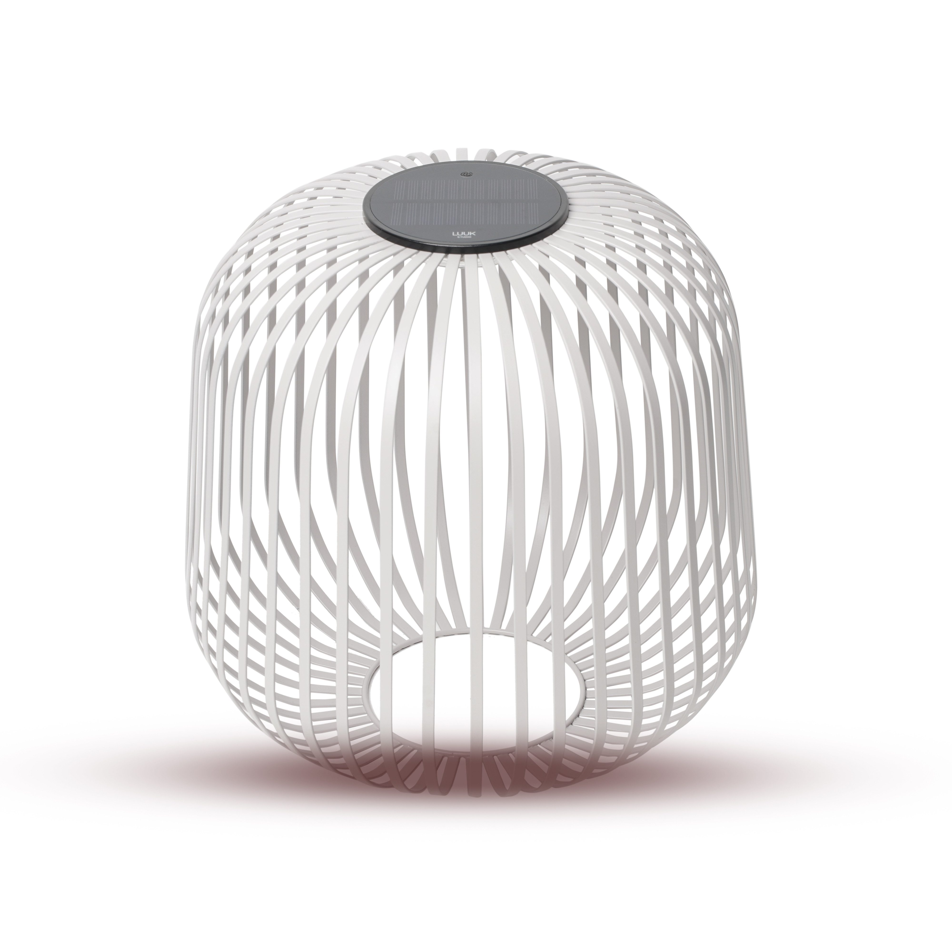 LUUK Studio LED Solarleuchte SOLIS, LED fest integriert, warmweißes Licht (2700 K), Tageslichtweiß, Kabellose LED Laterne mit herausnehmbaren Solarmodul