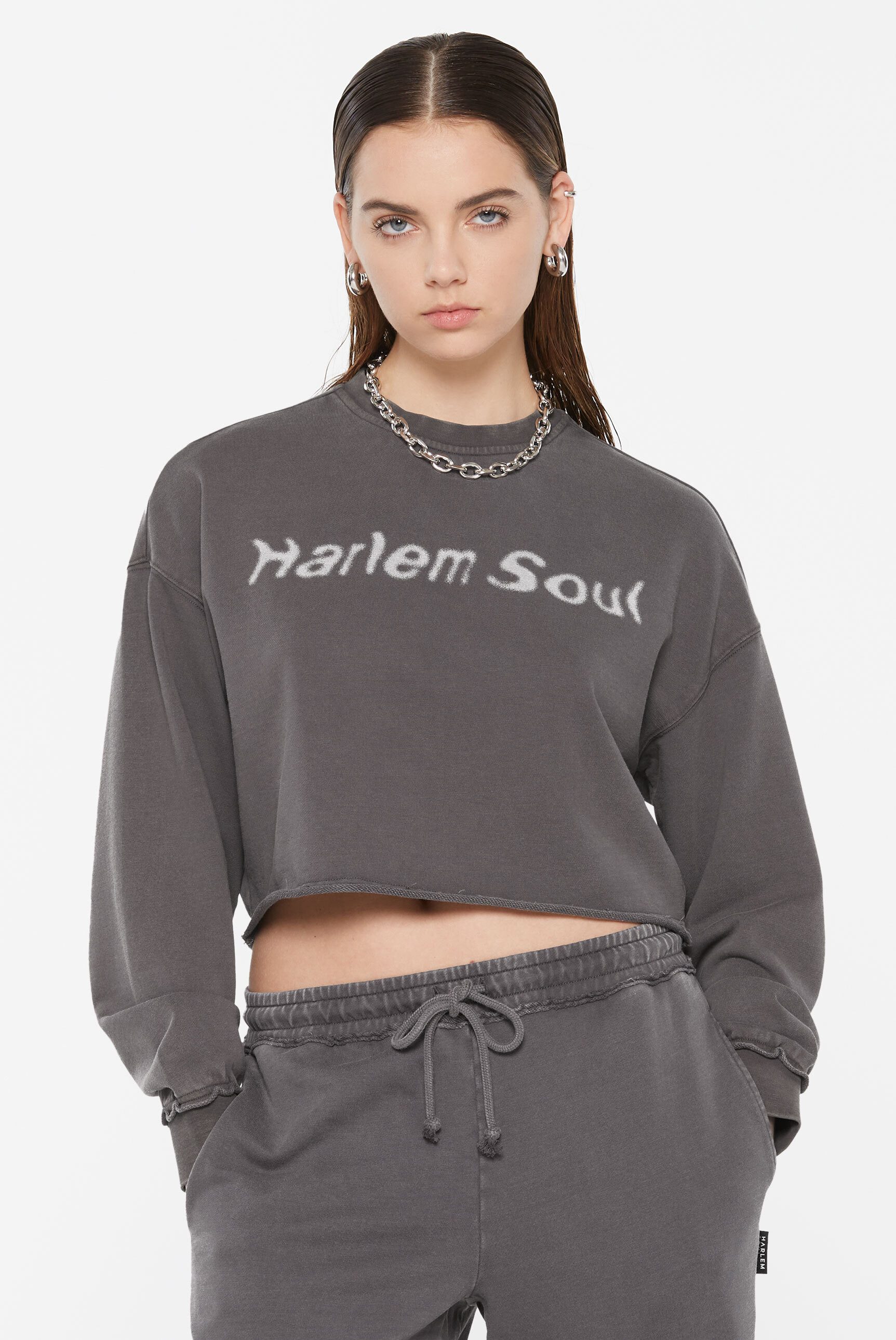 Harlem Soul Sweater mit Used-Kante am Ärmel