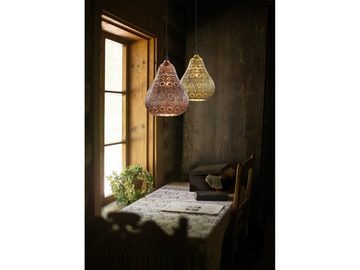 TRIO Leuchten LED Pendelleuchte, LED wechselbar, warmweiß, ausgefallen-e orientalische Esstisch-Lampen Couchtisch hängend Ø 19cm