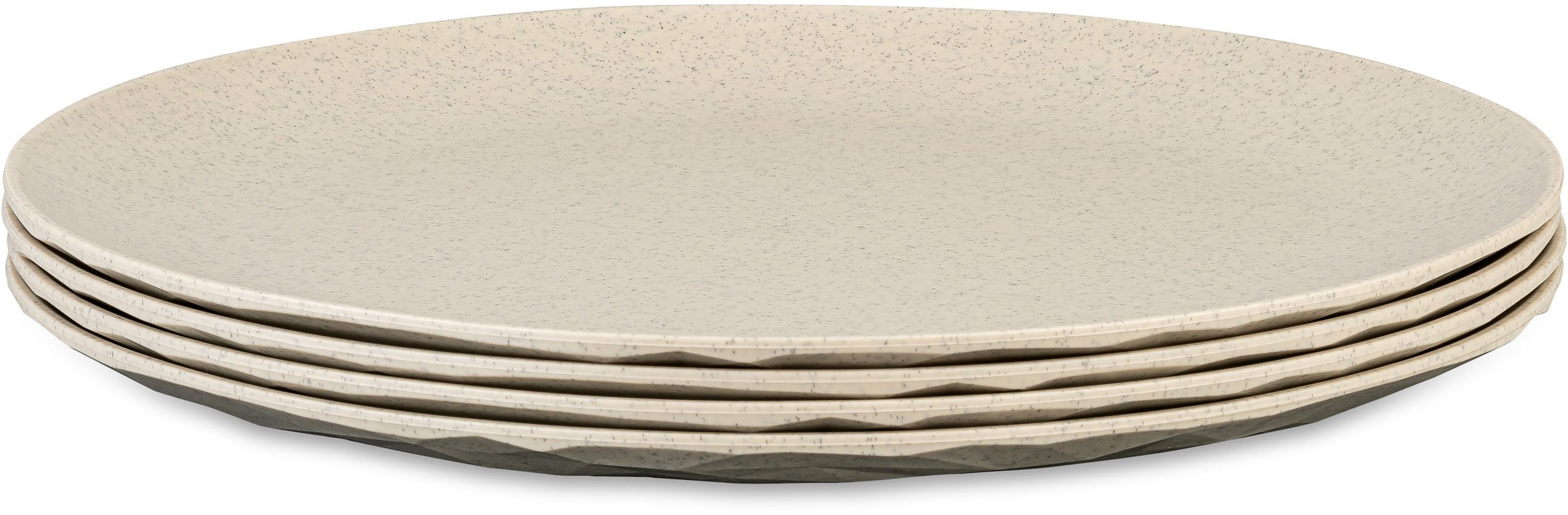 KOZIOL Speiseteller CLUB PLATE, Teller Set, 4-tlg., spülmaschinengeeignet, melaminfrei, 260 mm