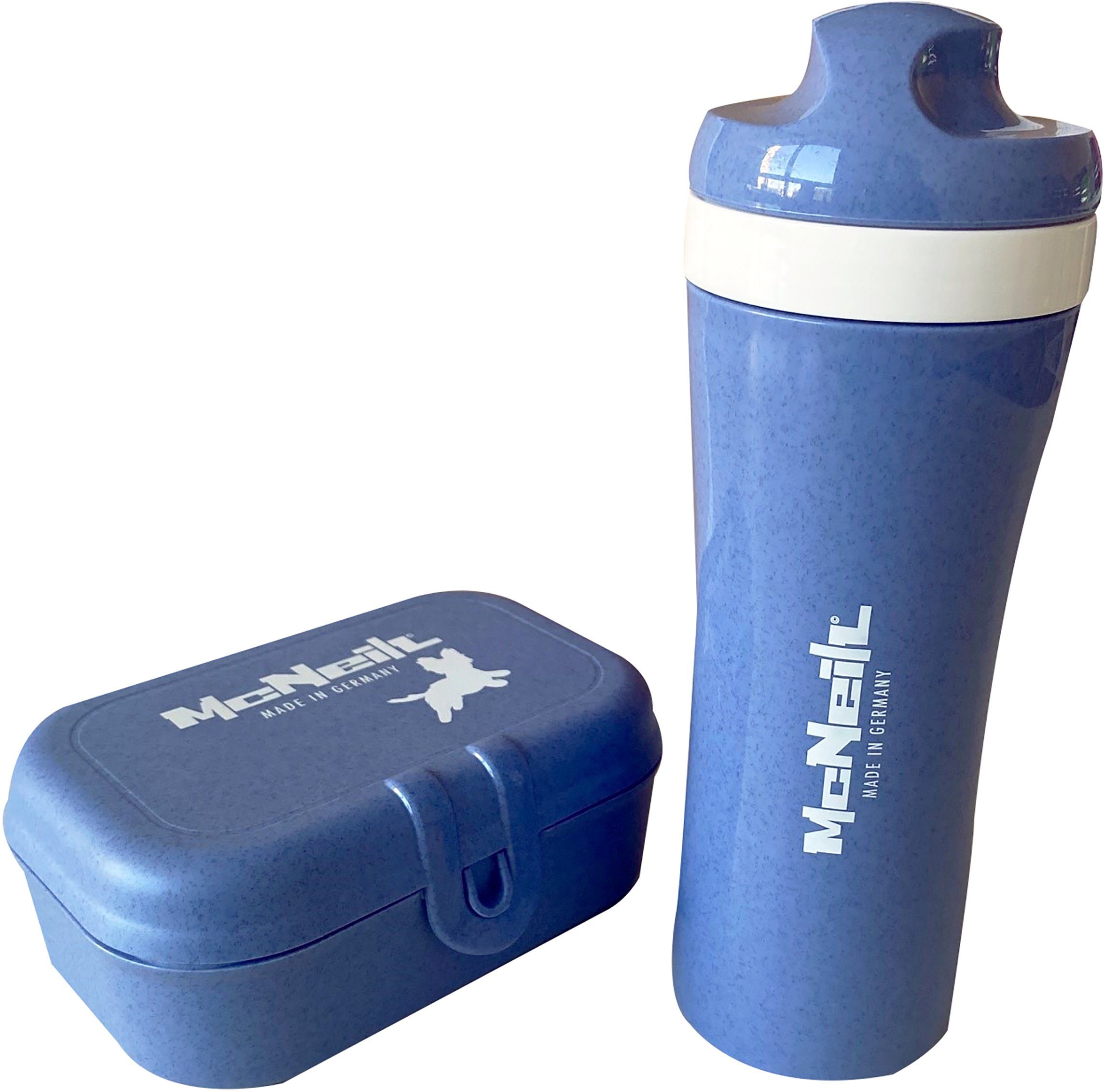 McNeill Lunchbox Trinkflasche + Brotdose, Koziol, blau, Kunststoff,  (2-tlg), mit Trinkflasche; Made in Germany; aus recyceltem Material