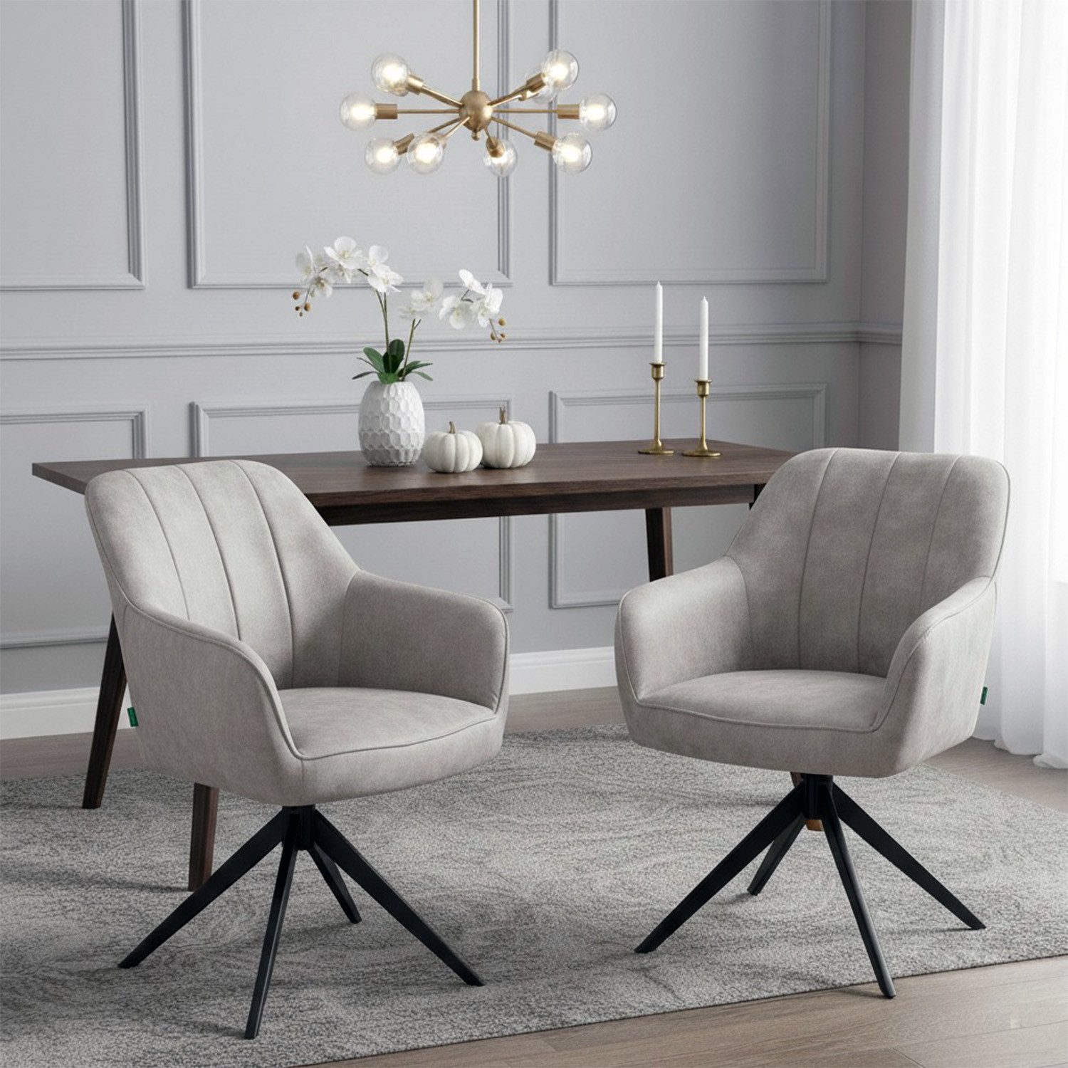 DUBI Möbel Polsterstuhl Mika-Timo 2er-Set, Federkern, günstig online kaufen