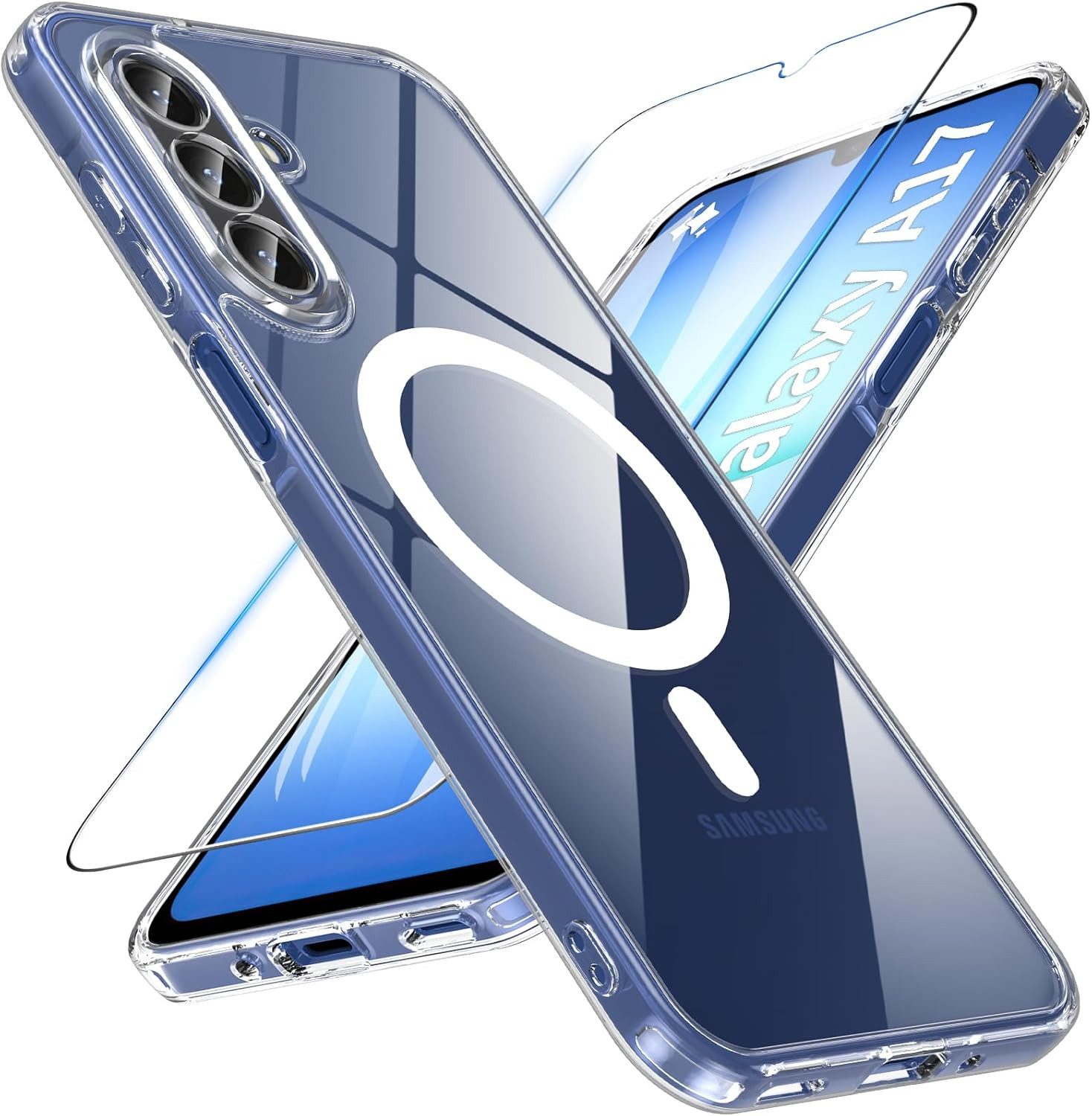 MSM Handyhülle Hülle + 2X Schutzglas für Samsung Galaxy A17 5G Panzerfolie MagSafe