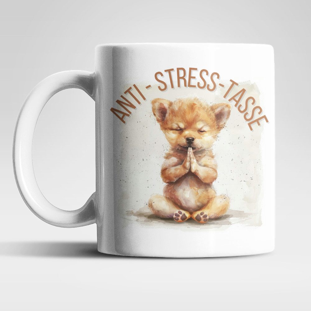 WS-Trend Tasse Anti Stress Baby Hund Welpe Kaffeetasse Teetasse Geschenkidee 325 ml, Keramik